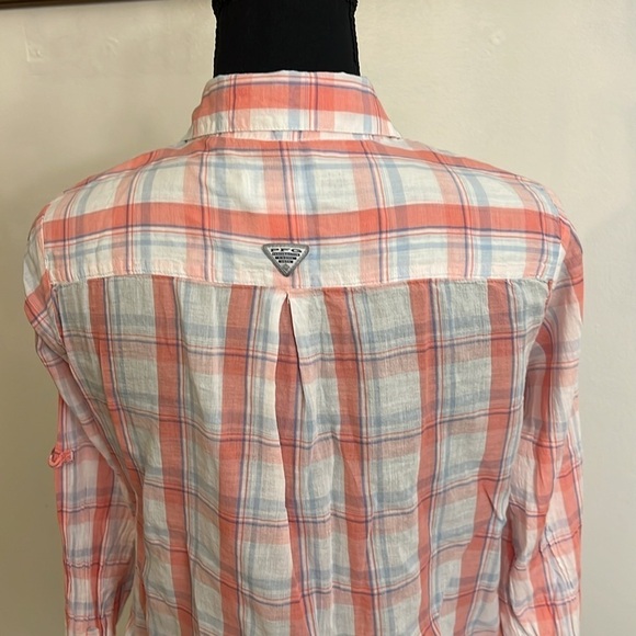 Columbia PFG Women's Plaid Long Sleeve 100% Cotton Button Down Shirt, Sz. S. - Picture 9 of 15